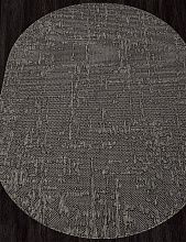 Круглый ковер KAIR S136 BLACK-GRAY Овал