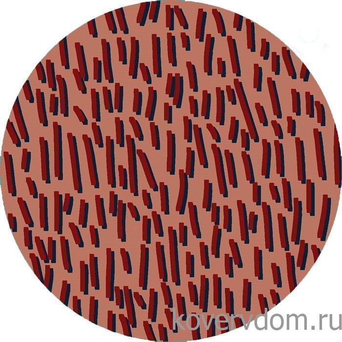 Ковер Абстракция 40173-04 КРУГ терракотовый 
